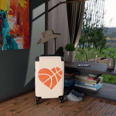 Basketball Suitcase - Durable, personalized luggage with a basketball-themed design, ideal for sports lovers who travel in style.