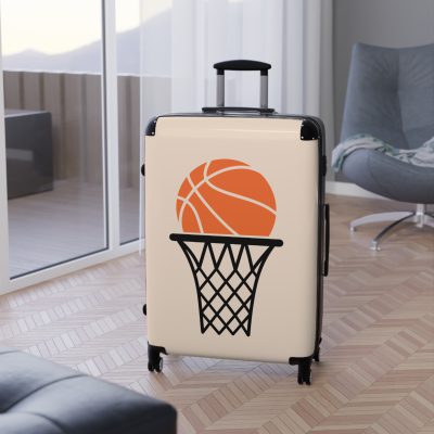 Basketball Suitcase - Durable, personalized luggage with a basketball-themed design, ideal for sports lovers who travel in style.