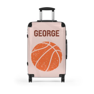 Custom Basketball Suitcase - Durable, personalized luggage with a custom basketball-themed design, ideal for sports lovers who travel in style.