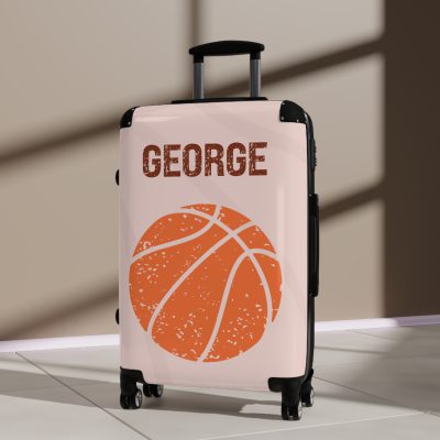 Custom Basketball Suitcase - Durable, personalized luggage with a custom basketball-themed design, ideal for sports lovers who travel in style.