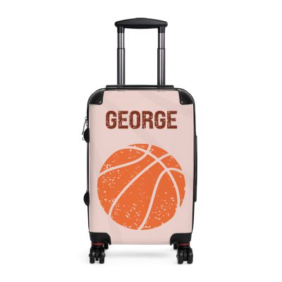 Custom Basketball Suitcase - Durable, personalized luggage with a custom basketball-themed design, ideal for sports lovers who travel in style.