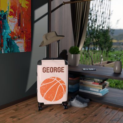 Custom Basketball Suitcase - Durable, personalized luggage with a custom basketball-themed design, ideal for sports lovers who travel in style.