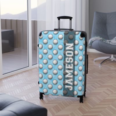 Custom Golf Ball Suitcase - Personalized for golf enthusiasts, combining style and functionality for a unique travel experience.