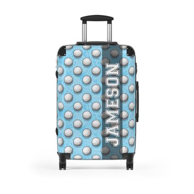 Custom Golf Ball Suitcase - Personalized for golf enthusiasts, combining style and functionality for a unique travel experience.