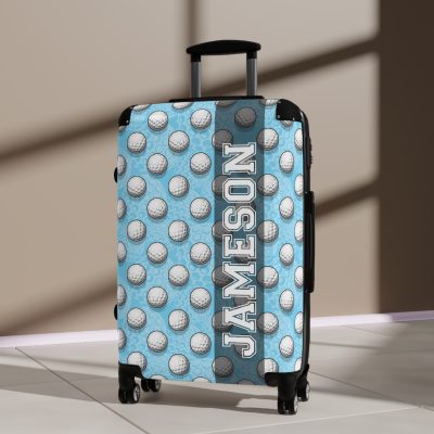 Custom Golf Ball Suitcase - Personalized for golf enthusiasts, combining style and functionality for a unique travel experience.