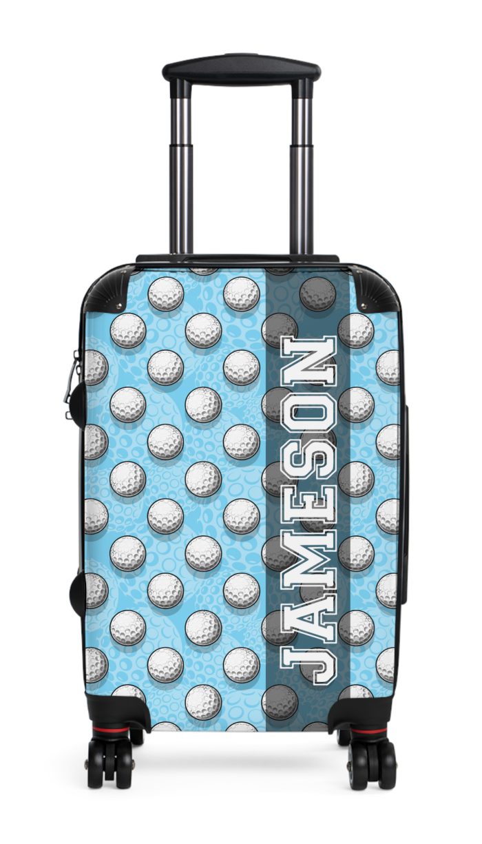 Custom Golf Ball Suitcase - Personalized for golf enthusiasts, combining style and functionality for a unique travel experience.