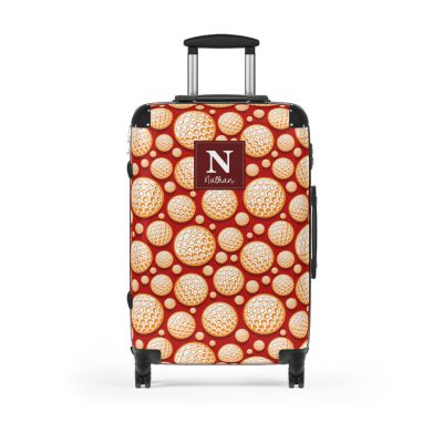 Custom Golf Ball Suitcase - Personalized for golf enthusiasts, combining style and functionality for a unique travel experience.