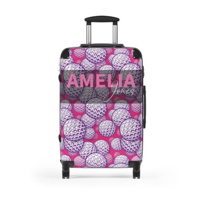 Custom Golf Ball Suitcase - Personalized for golf enthusiasts, combining style and functionality for a unique travel experience.