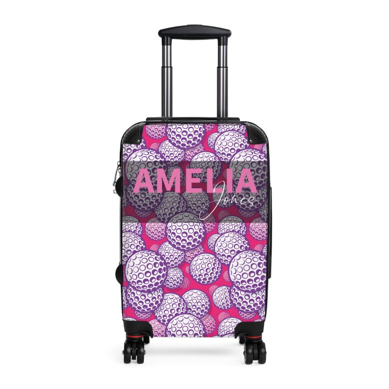 Custom Golf Ball Suitcase - Personalized for golf enthusiasts, combining style and functionality for a unique travel experience.