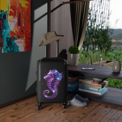 Seahorse Suitcase - A stylish and durable travel companion, embodying marine charm for a magical journey.