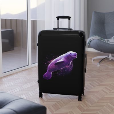 Manatee Suitcase - Dive into marine-inspired travel with this whimsical and functional suitcase, perfect for ocean lovers on the go.