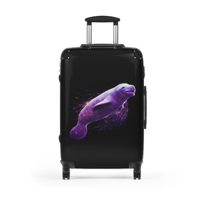 Manatee Suitcase - Dive into marine-inspired travel with this whimsical and functional suitcase, perfect for ocean lovers on the go.