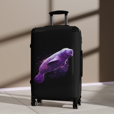 Manatee Suitcase - Dive into marine-inspired travel with this whimsical and functional suitcase, perfect for ocean lovers on the go.