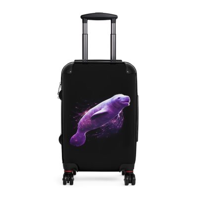 Manatee Suitcase - Dive into marine-inspired travel with this whimsical and functional suitcase, perfect for ocean lovers on the go.