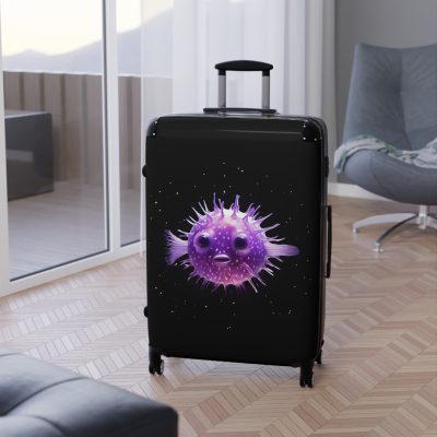 Blowfish Suitcase - Immerse yourself in aquatic adventure with this playful yet practical suitcase, perfect for ocean enthusiasts on the move.