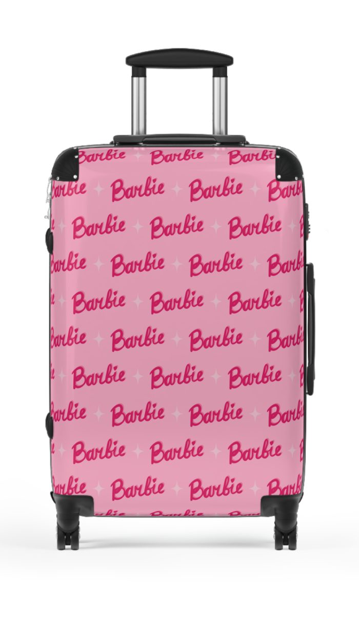 Stylish Pink Barbie suitcase, a durable and glamorous travel companion. Crafted with pink Barbie designs, it's perfect for enthusiasts on the go.