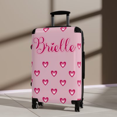 Glamorous Custom Pink Barbie suitcase, a durable and personalized travel companion. Crafted with chosen pink Barbie designs, it's perfect for enthusiasts on the go.