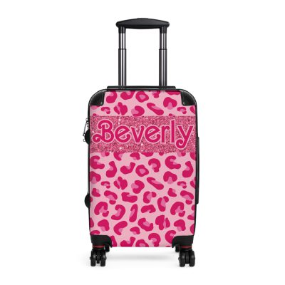 Glamorous Custom Pink Barbie suitcase, a durable and personalized travel companion. Crafted with chosen pink Barbie designs, it's perfect for enthusiasts on the go.