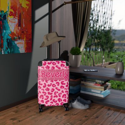 Glamorous Custom Pink Barbie suitcase, a durable and personalized travel companion. Crafted with chosen pink Barbie designs, it's perfect for enthusiasts on the go.