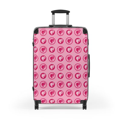 Stylish Pink Barbie suitcase, a durable and glamorous travel companion. Crafted with pink Barbie designs, it's perfect for enthusiasts on the go.