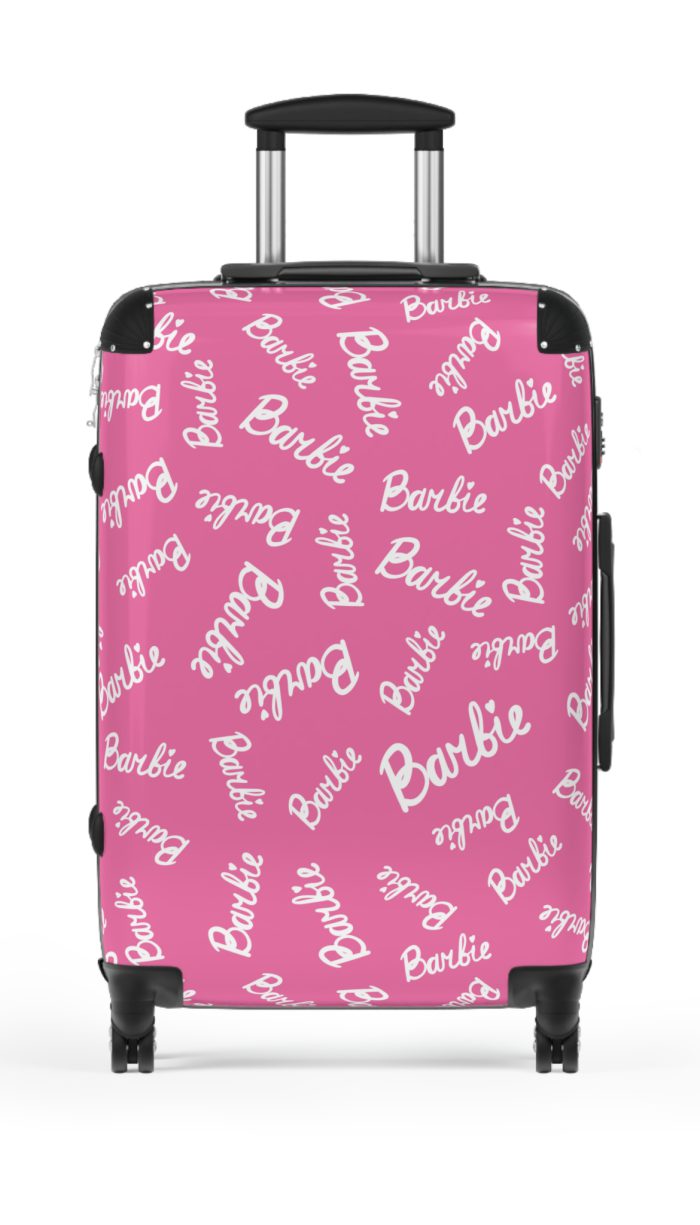 Stylish Pink Barbie suitcase, a durable and glamorous travel companion. Crafted with pink Barbie designs, it's perfect for enthusiasts on the go.