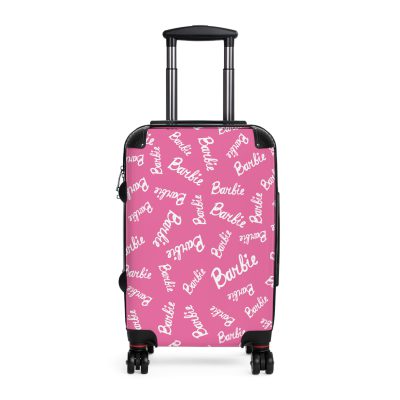 Stylish Pink Barbie suitcase, a durable and glamorous travel companion. Crafted with pink Barbie designs, it's perfect for enthusiasts on the go.