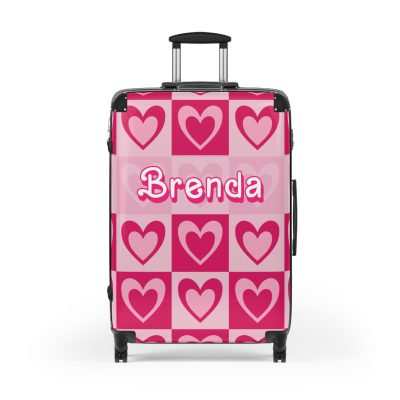 Glamorous Custom Pink Barbie suitcase, a durable and personalized travel companion. Crafted with chosen pink Barbie designs, it's perfect for enthusiasts on the go.