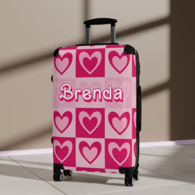 Glamorous Custom Pink Barbie suitcase, a durable and personalized travel companion. Crafted with chosen pink Barbie designs, it's perfect for enthusiasts on the go.