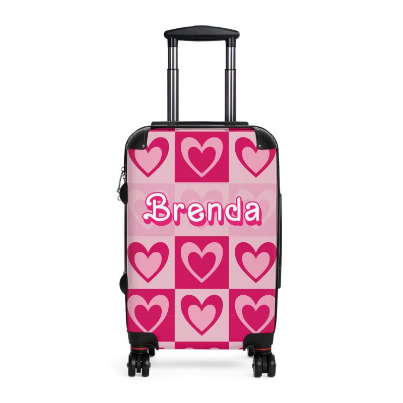 Glamorous Custom Pink Barbie suitcase, a durable and personalized travel companion. Crafted with chosen pink Barbie designs, it's perfect for enthusiasts on the go.