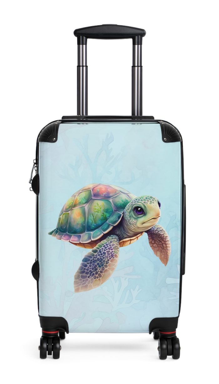 Cute Turtle Suitcase - Your tiny travel companion, adding charm to every journey. Adorable design for travel enthusiasts seeking both style and function.