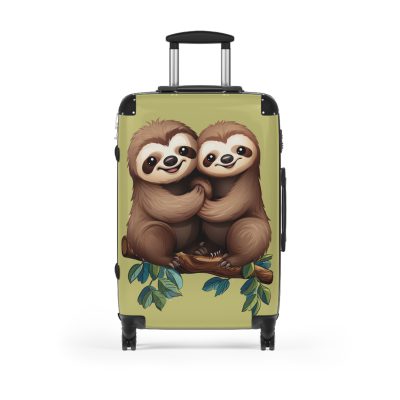Whimsical Cute Sloth suitcase, a durable and adorable travel companion. Crafted with cute sloth designs, it's perfect for enthusiasts on the go.