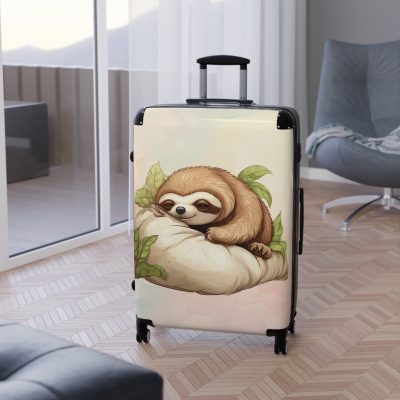 Whimsical Cute Sloth suitcase, a durable and adorable travel companion. Crafted with cute sloth designs, it's perfect for enthusiasts on the go.