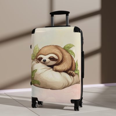 Whimsical Cute Sloth suitcase, a durable and adorable travel companion. Crafted with cute sloth designs, it's perfect for enthusiasts on the go.