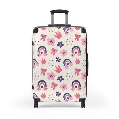 Enchanting rainbow unicorn suitcase, perfect for unicorn enthusiasts. Vibrant design and durable build make it a magical and practical travel companion.