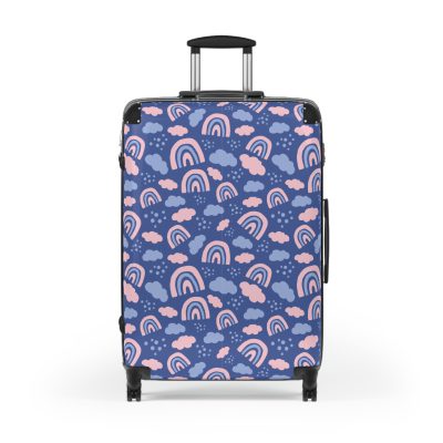 Enchanting rainbow unicorn suitcase, perfect for unicorn enthusiasts. Vibrant design and durable build make it a magical and practical travel companion.