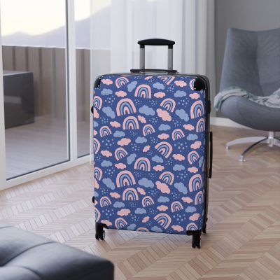 Enchanting rainbow unicorn suitcase, perfect for unicorn enthusiasts. Vibrant design and durable build make it a magical and practical travel companion.