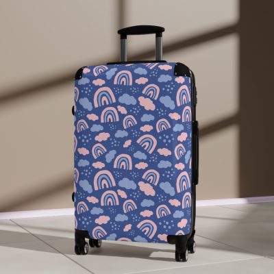 Enchanting rainbow unicorn suitcase, perfect for unicorn enthusiasts. Vibrant design and durable build make it a magical and practical travel companion.