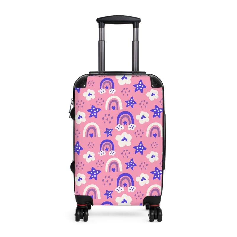 Enchanting rainbow unicorn suitcase, perfect for unicorn enthusiasts. Vibrant design and durable build make it a magical and practical travel companion.