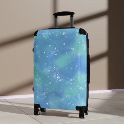 Watercolor Suitcase - A travel companion adorned with captivating watercolor patterns, adding an artistic flair to your adventures.