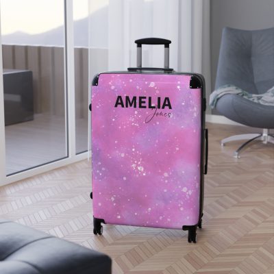 Watercolor Custom Suitcase - A bespoke travel companion featuring custom watercolor designs, reflecting your individuality on every adventure.