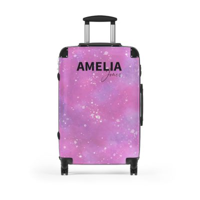 Watercolor Custom Suitcase - A bespoke travel companion featuring custom watercolor designs, reflecting your individuality on every adventure.