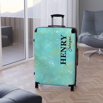 Watercolor Custom Suitcase - A bespoke travel companion featuring custom watercolor designs, reflecting your individuality on every adventure.