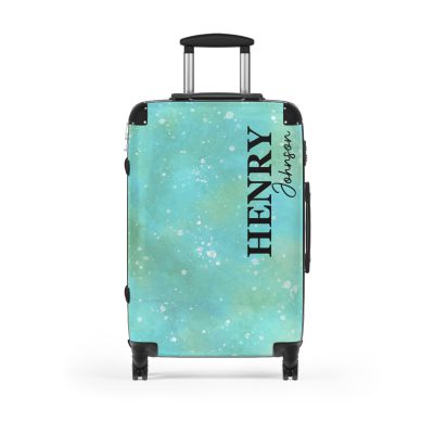 Watercolor Custom Suitcase - A bespoke travel companion featuring custom watercolor designs, reflecting your individuality on every adventure.