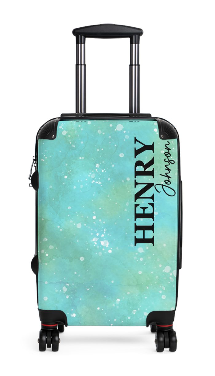 Watercolor Custom Suitcase - A bespoke travel companion featuring custom watercolor designs, reflecting your individuality on every adventure.