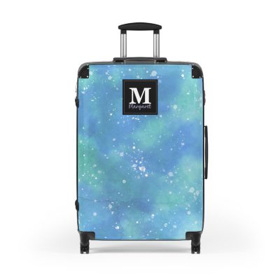 Watercolor Custom Suitcase - A bespoke travel companion featuring custom watercolor designs, reflecting your individuality on every adventure.