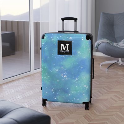 Watercolor Custom Suitcase - A bespoke travel companion featuring custom watercolor designs, reflecting your individuality on every adventure.