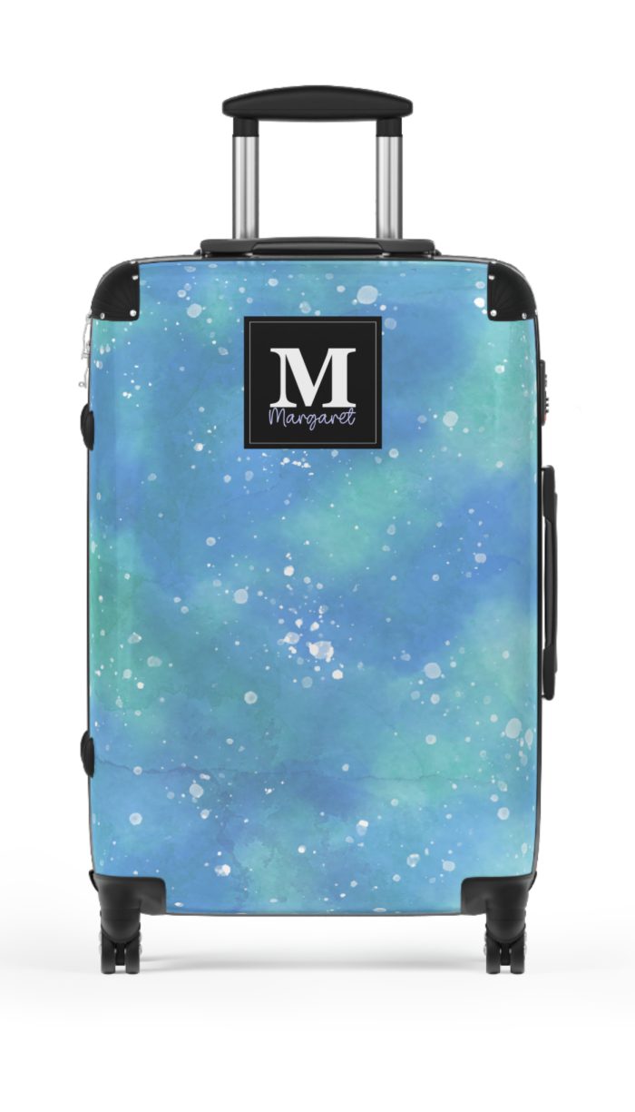 Watercolor Custom Suitcase - A bespoke travel companion featuring custom watercolor designs, reflecting your individuality on every adventure.