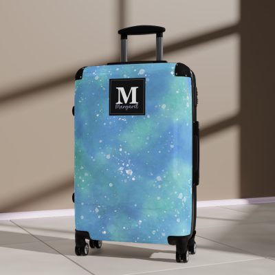 Watercolor Custom Suitcase - A bespoke travel companion featuring custom watercolor designs, reflecting your individuality on every adventure.