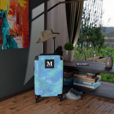 Watercolor Custom Suitcase - A bespoke travel companion featuring custom watercolor designs, reflecting your individuality on every adventure.