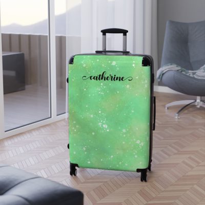 Watercolor Custom Suitcase - A bespoke travel companion featuring custom watercolor designs, reflecting your individuality on every adventure.